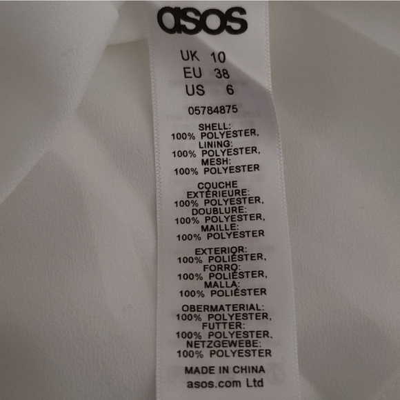 ASOS Spot Stripe Bandeau Prom Mini Dress Size 6 - Picture 10 of 10